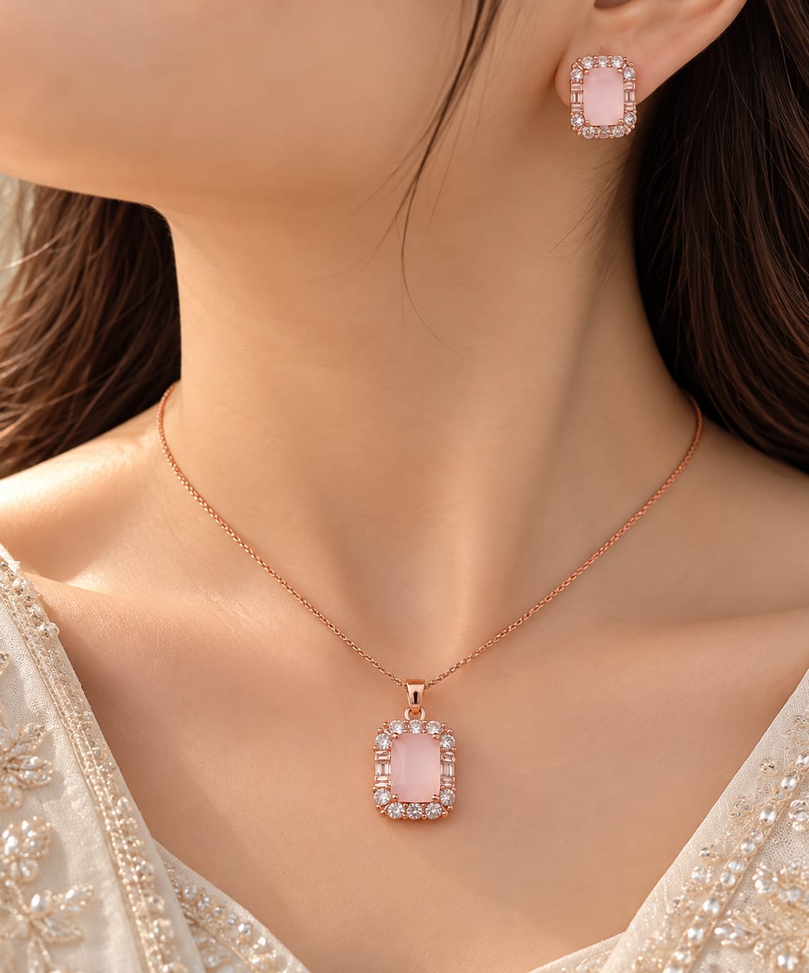 Rose Quartz Elegance Set