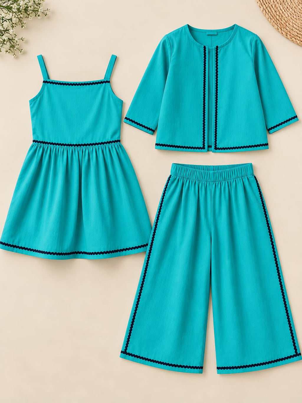 Turquoise Blue 3-piece