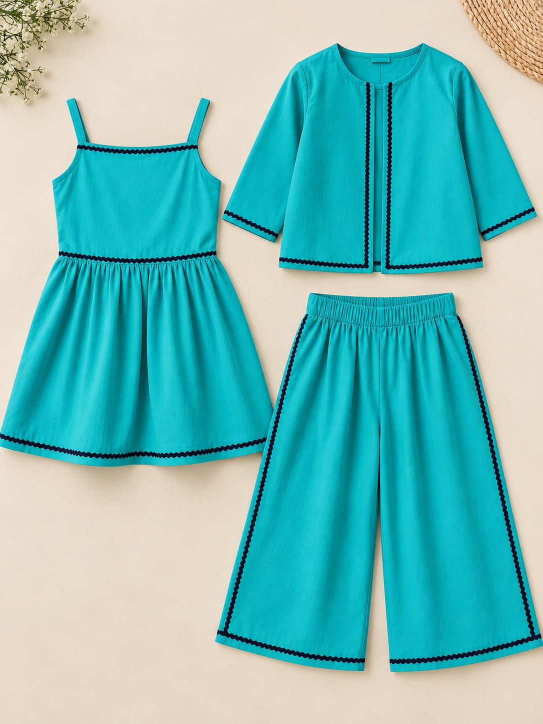 Turquoise Blue 3-piece