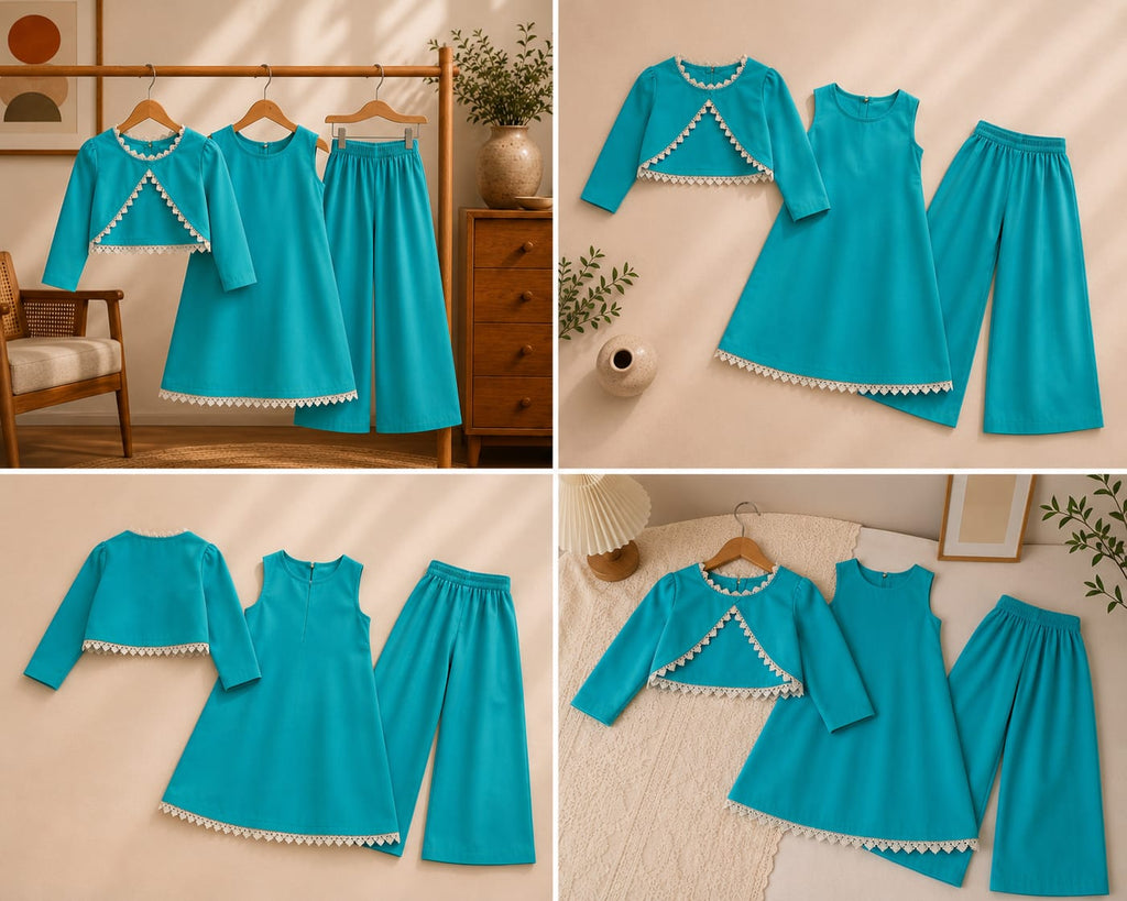 Turquoise Blue 3-piece set
