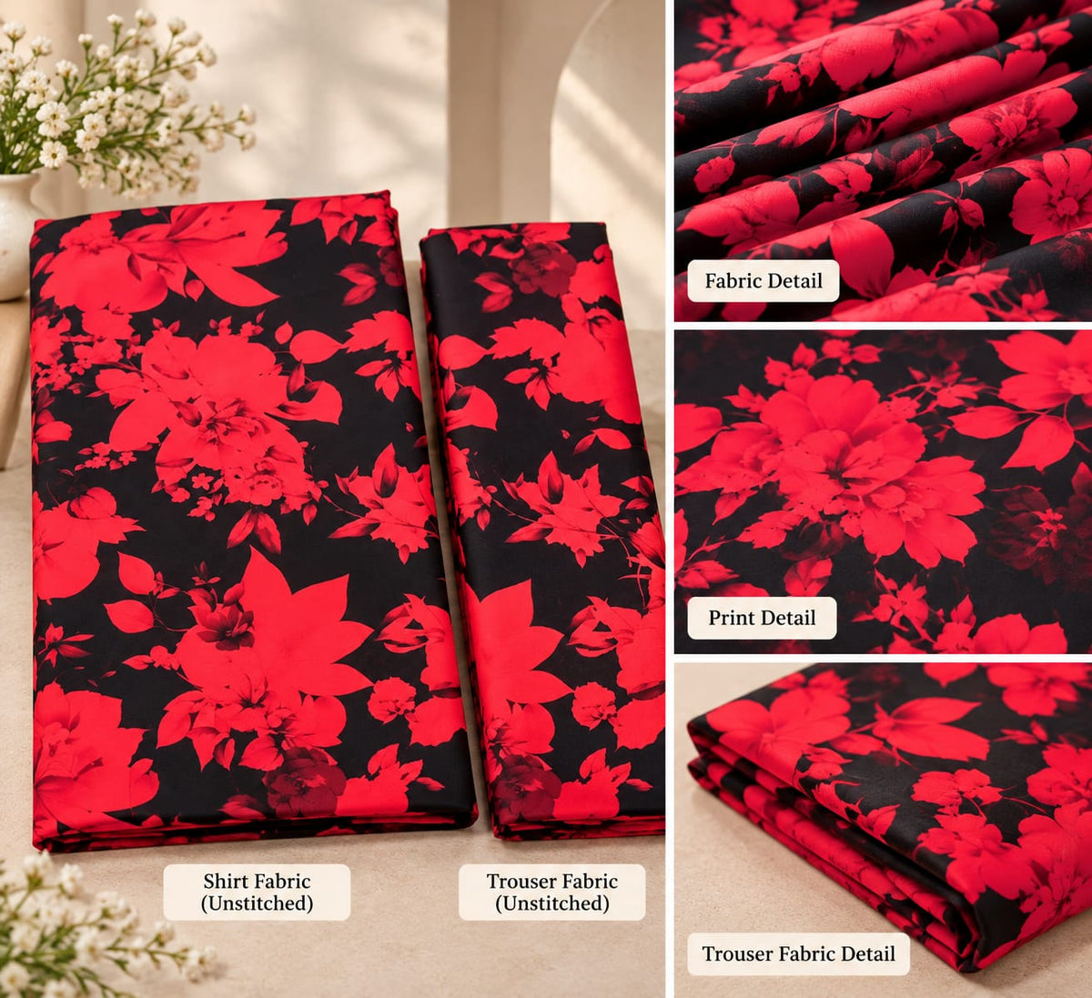 Printed Unstitched Two-Piece Suit